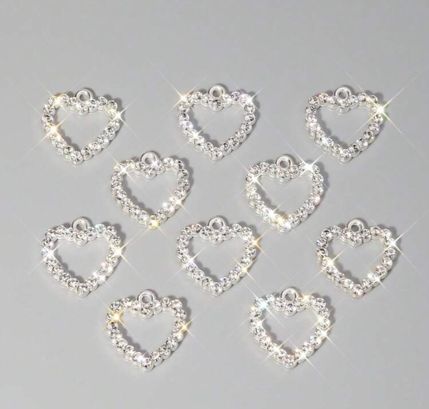 Heart sparkle charm