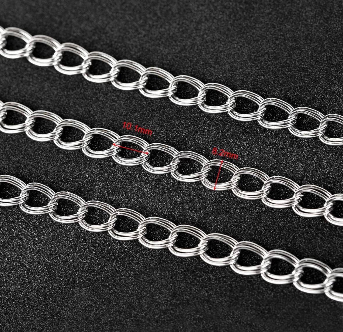 Silver ￼Double link Chain
