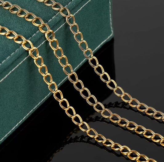 Gold double link chain