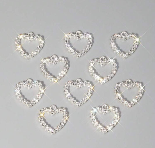 Heart sparkle charm